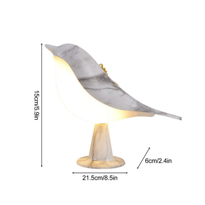 Genopladelig fugleformet LED-bordlampe