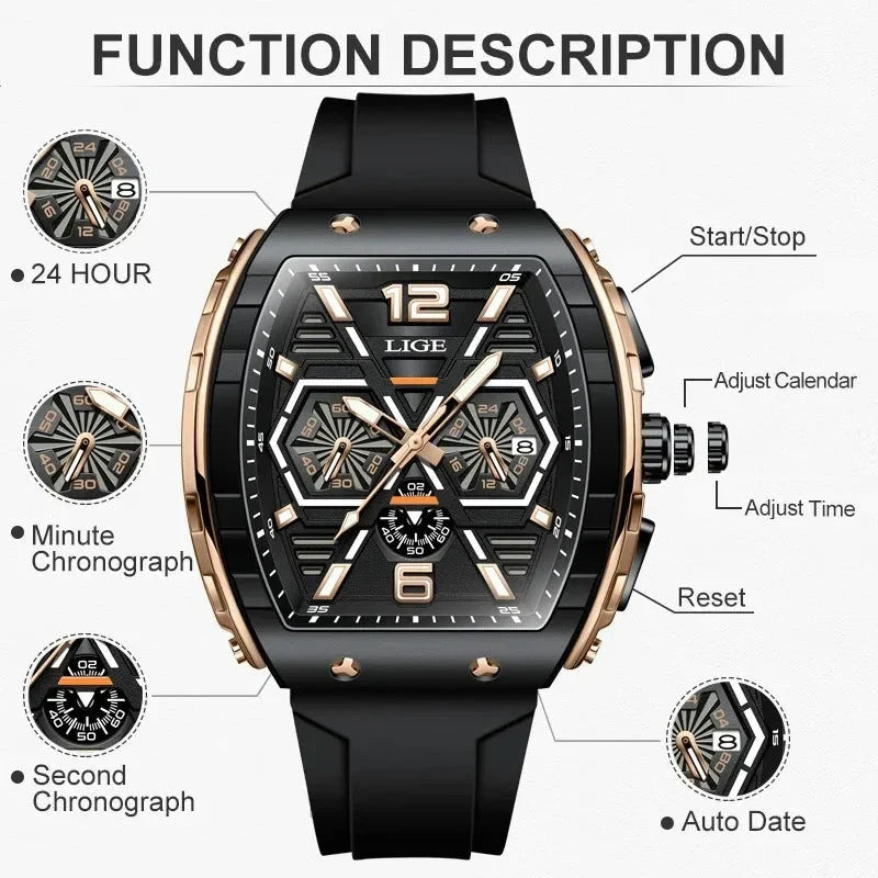 Sporty herreur med quartz-urværk – billede 11