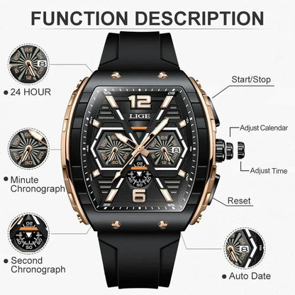 Sporty herreur med quartz-urværk – billede 11