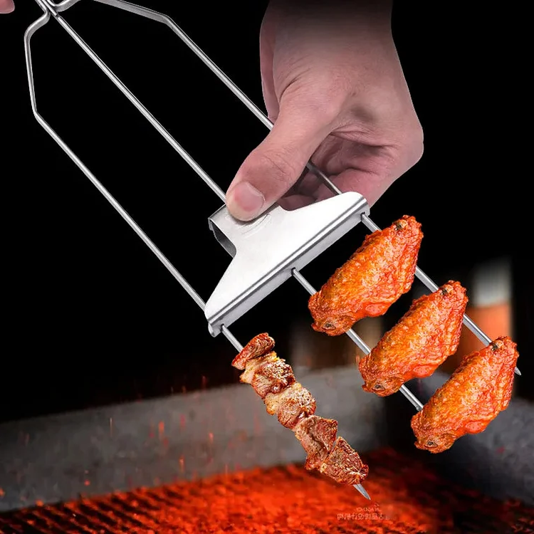 Grillspyd i rustfrit stål, sæt med 3