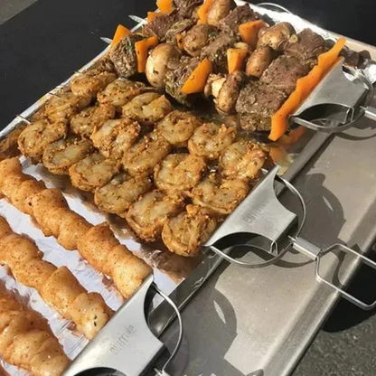 Grillspyd i rustfrit stål, sæt med 3