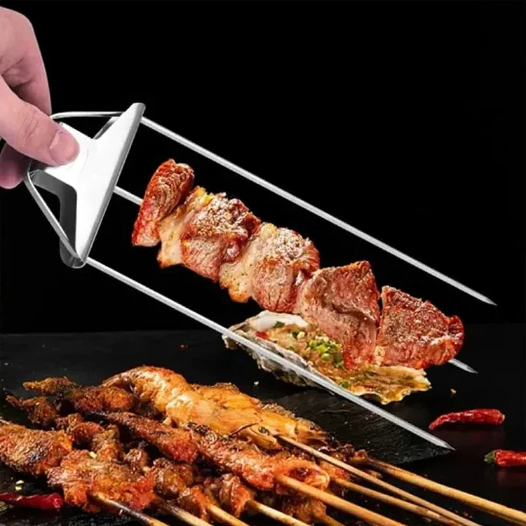 Grillspyd i rustfrit stål, sæt med 3