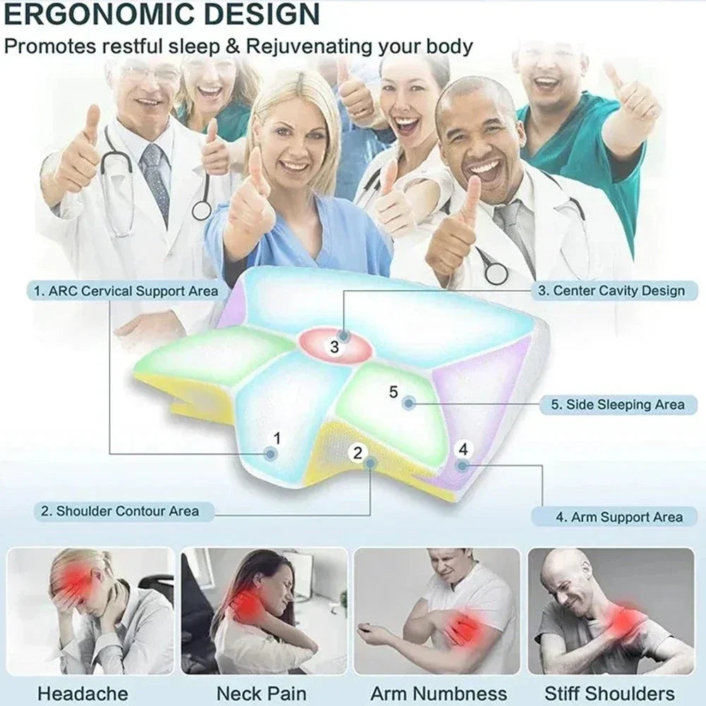 Ergonomisk memory foam-pude til nakke og skuldre – produktbillede 3