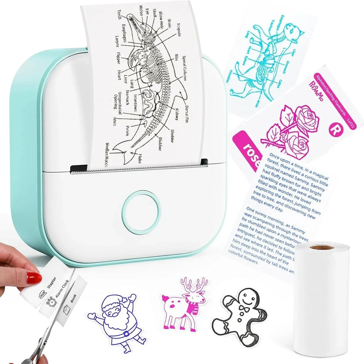 Mini Bluetooth-labelprinter uden blæk – produktbillede 2