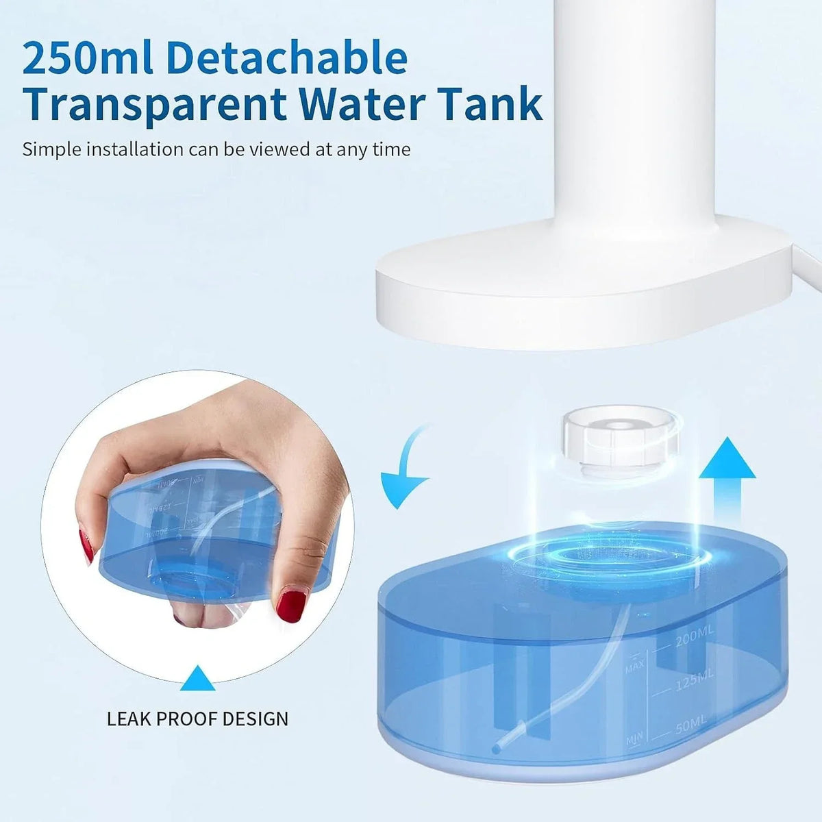 Håndholdt tøjdamper med 250 ml vandtank – 1.600 W – produktbillede 7