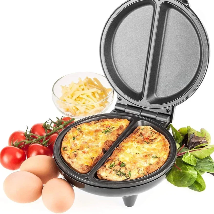 Dobbelt omeletmaskine med non-stick-plader – 750 W – produktbillede 10