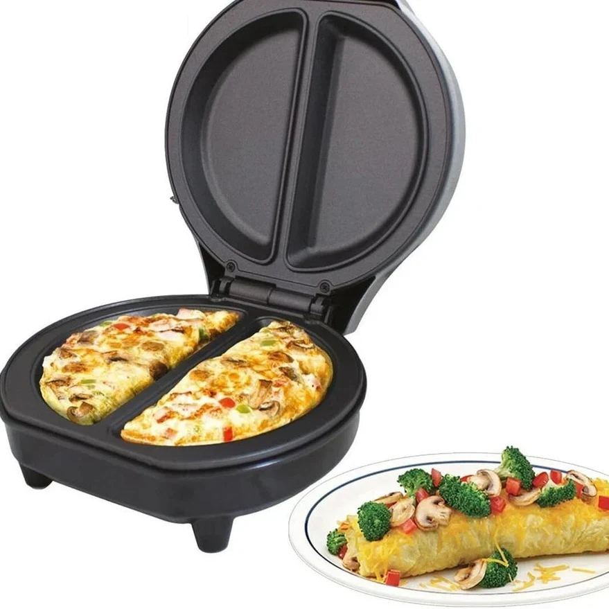 Dobbelt omeletmaskine med non-stick-plader – 750 W – produktbillede 8