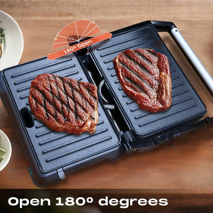 2-i-1 sandwichpresser og 180° bordgrill – produktbillede 4