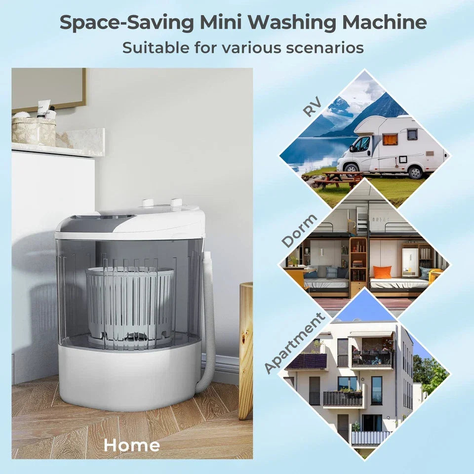 Kompakt mini-vaskemaskine med vask og centrifugering – 2,5 kg – produktbillede 15