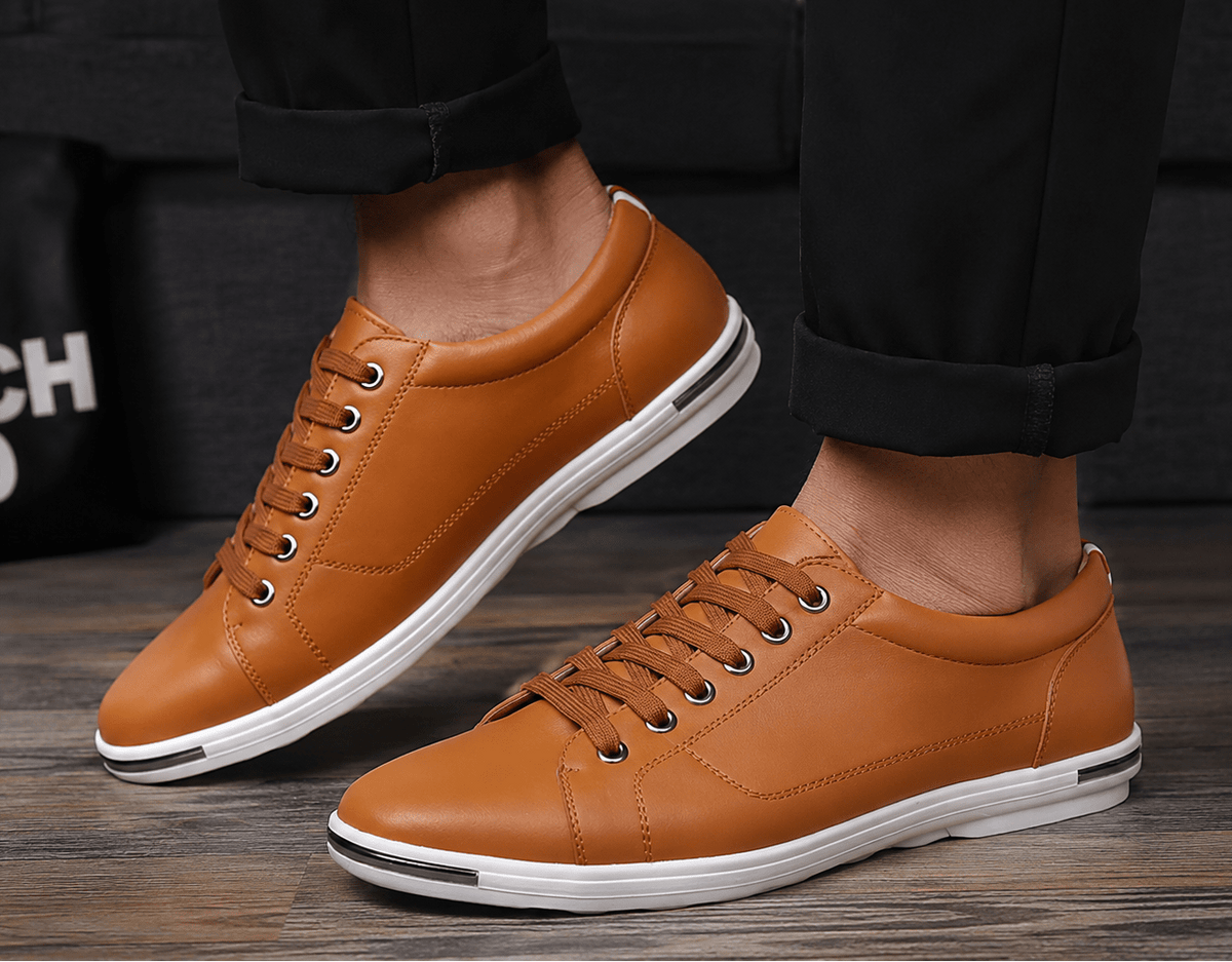 Casual sneakers i vegansk læder