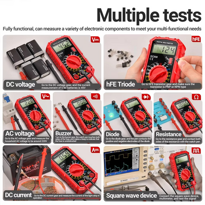 Elektrisk testsæt med digitalt multimeter