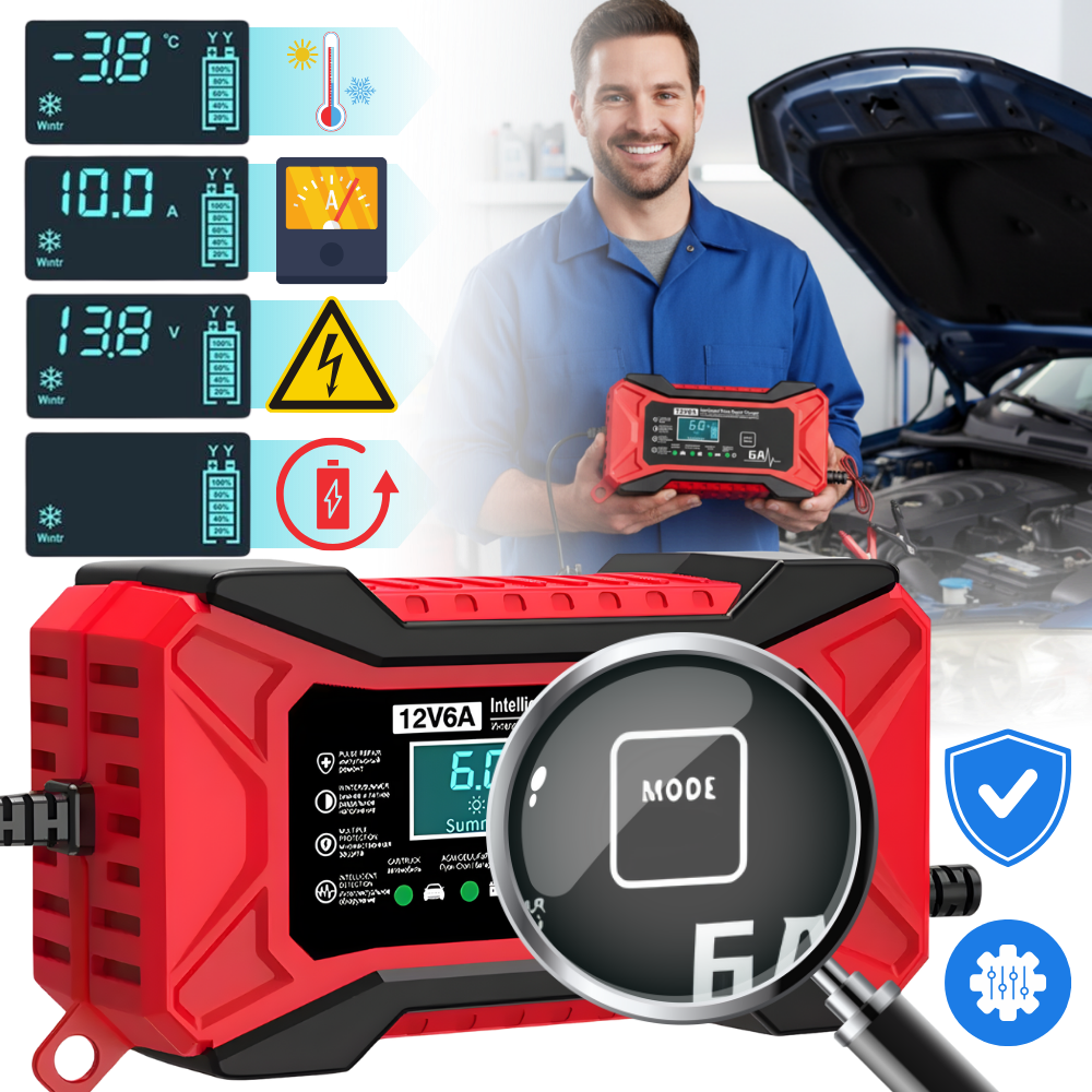 Smart 12 V batterioplader til bil og motorcykel