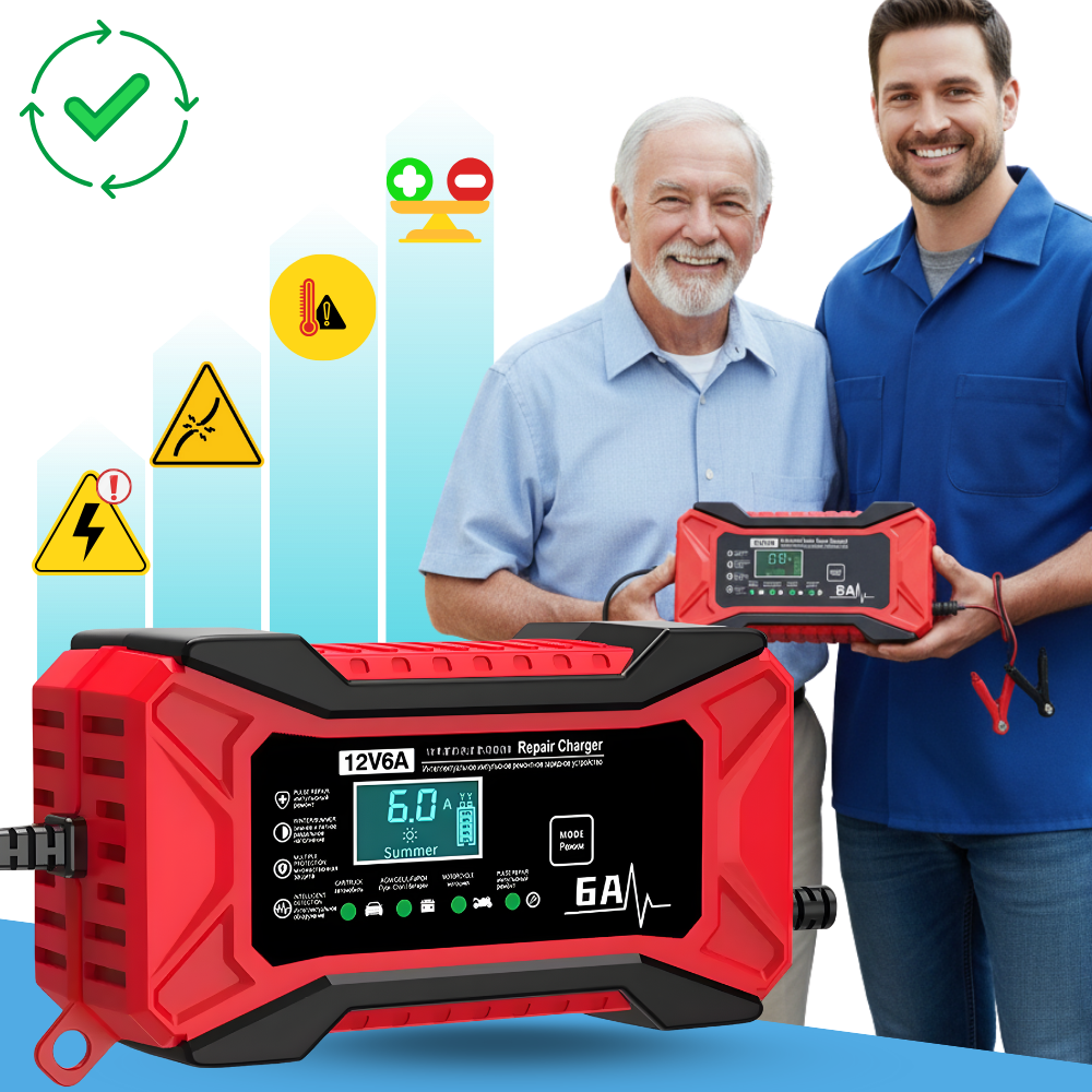 Smart 12 V batterioplader til bil og motorcykel