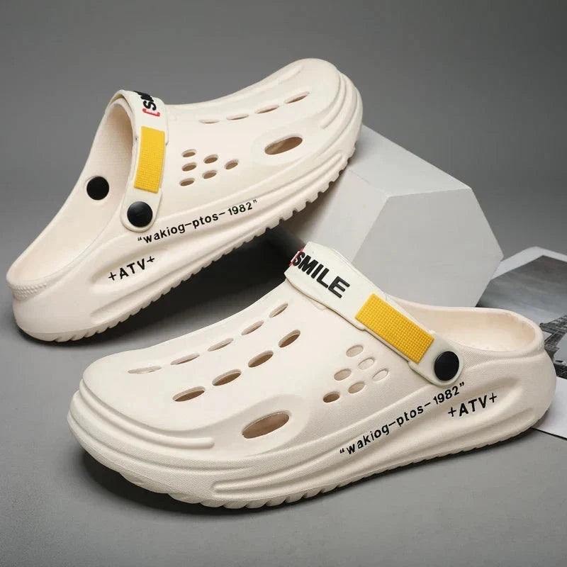 StepFlow – åndbare slip-on træsko til herre – billede 2