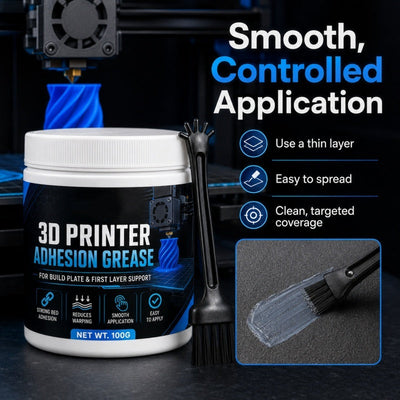 Printpladelim til 3D-printer med påføringspensel