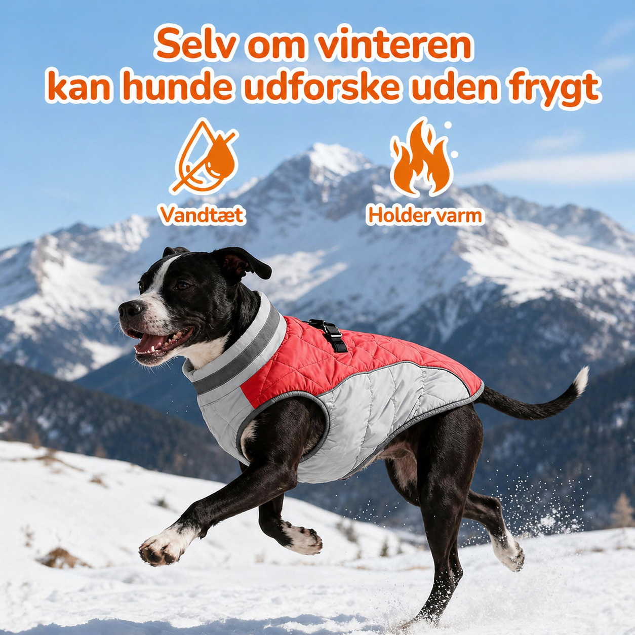 Vinterjakke til Hunde med Reflekser og Seleåbning
