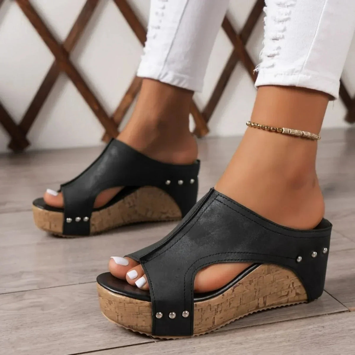 Vintage Charm – kilehælssandaler – billede 6