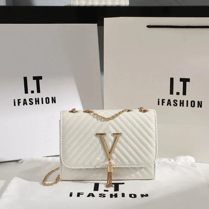 Broderet crossbody-festtaske til kvinder