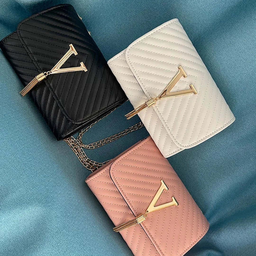 Broderet crossbody-festtaske til kvinder
