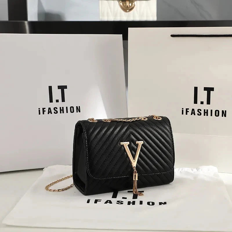 Broderet crossbody-festtaske til kvinder