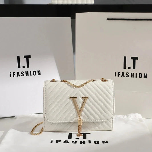 Broderet crossbody-festtaske til kvinder