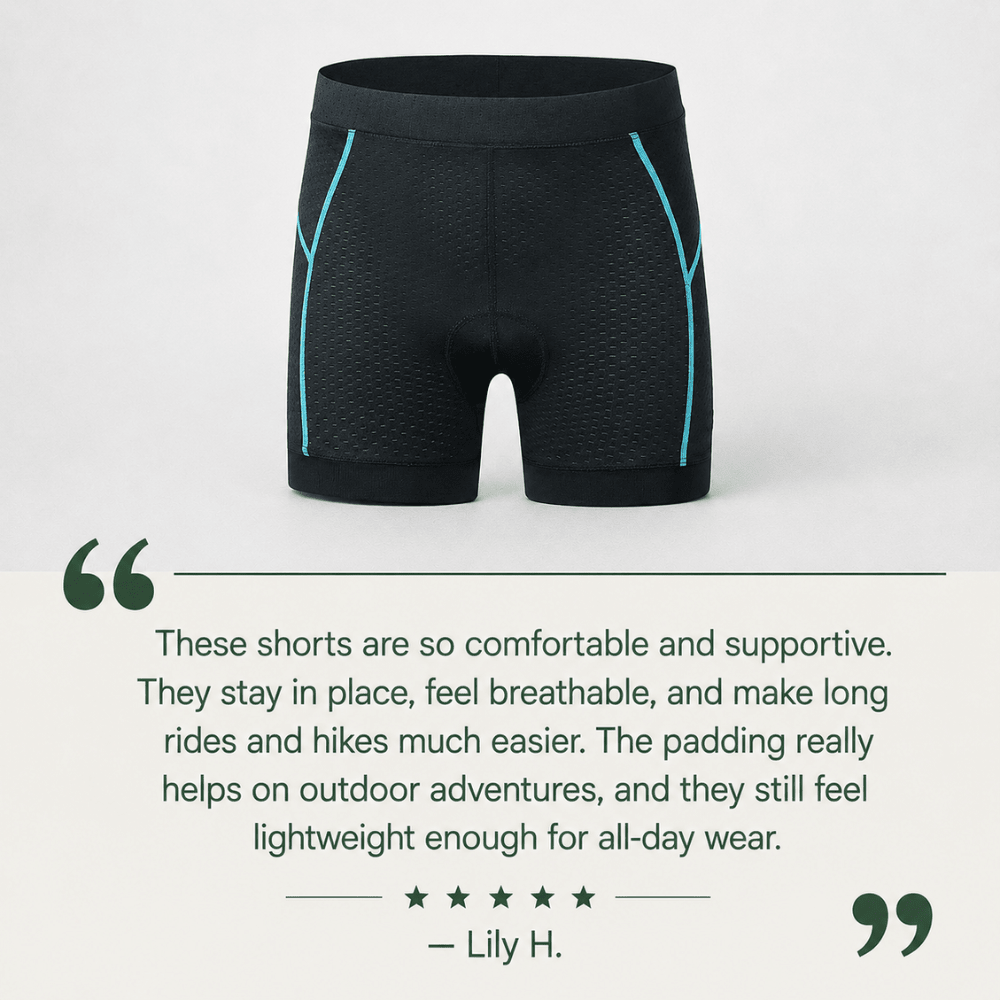 Cykelshorts til kvinder med åndbart stof og 4D-gelpude
