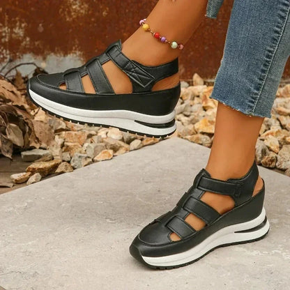 Romerske sandaler med kilehæl – billede 16